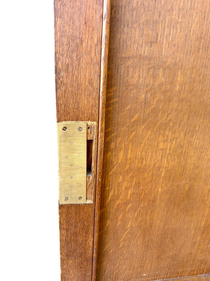 French antique carved oak wood door