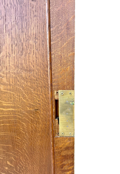 French antique carved oak wood door