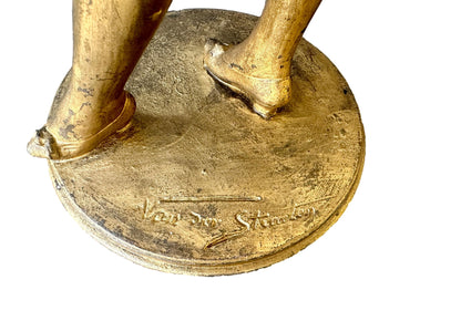 Large Antique Spelter Sculpture “L'Écuyère à la Badine” Van der Straeten, 1887
