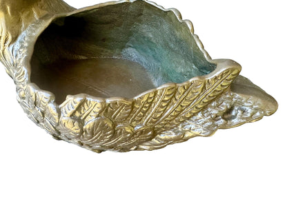 Antique French Bronze Planter, Figurative Swan, 1940s