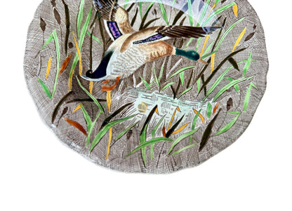 Gien Rambouillet Deep Plate – Mallard Duck – Vintage France