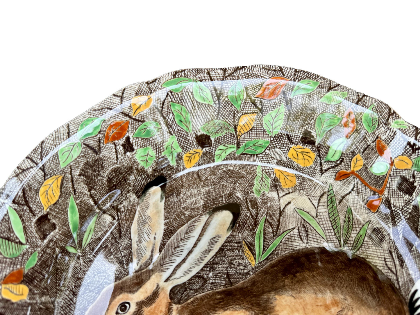 Vintage Gien Rambouillet Plate – Hand-Painted Rabbit