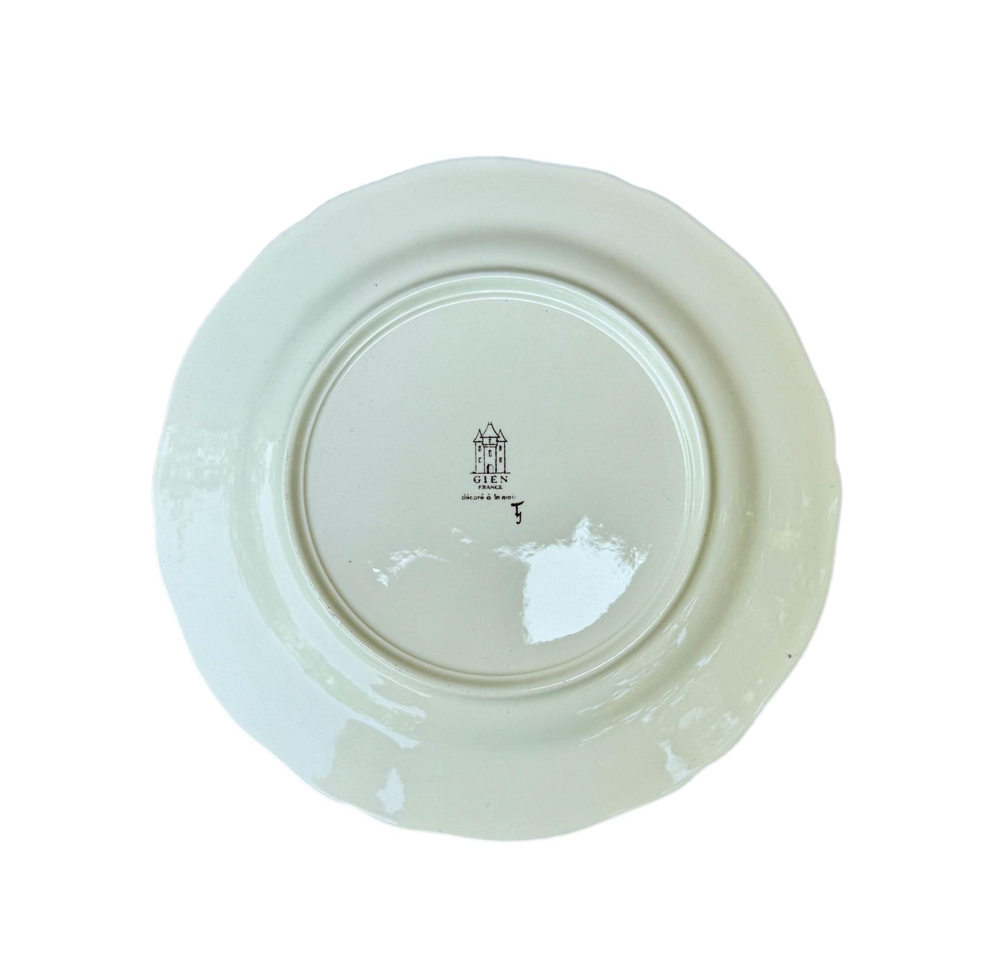 Vintage Gien Rambouillet Plate – Hand-Painted Rabbit