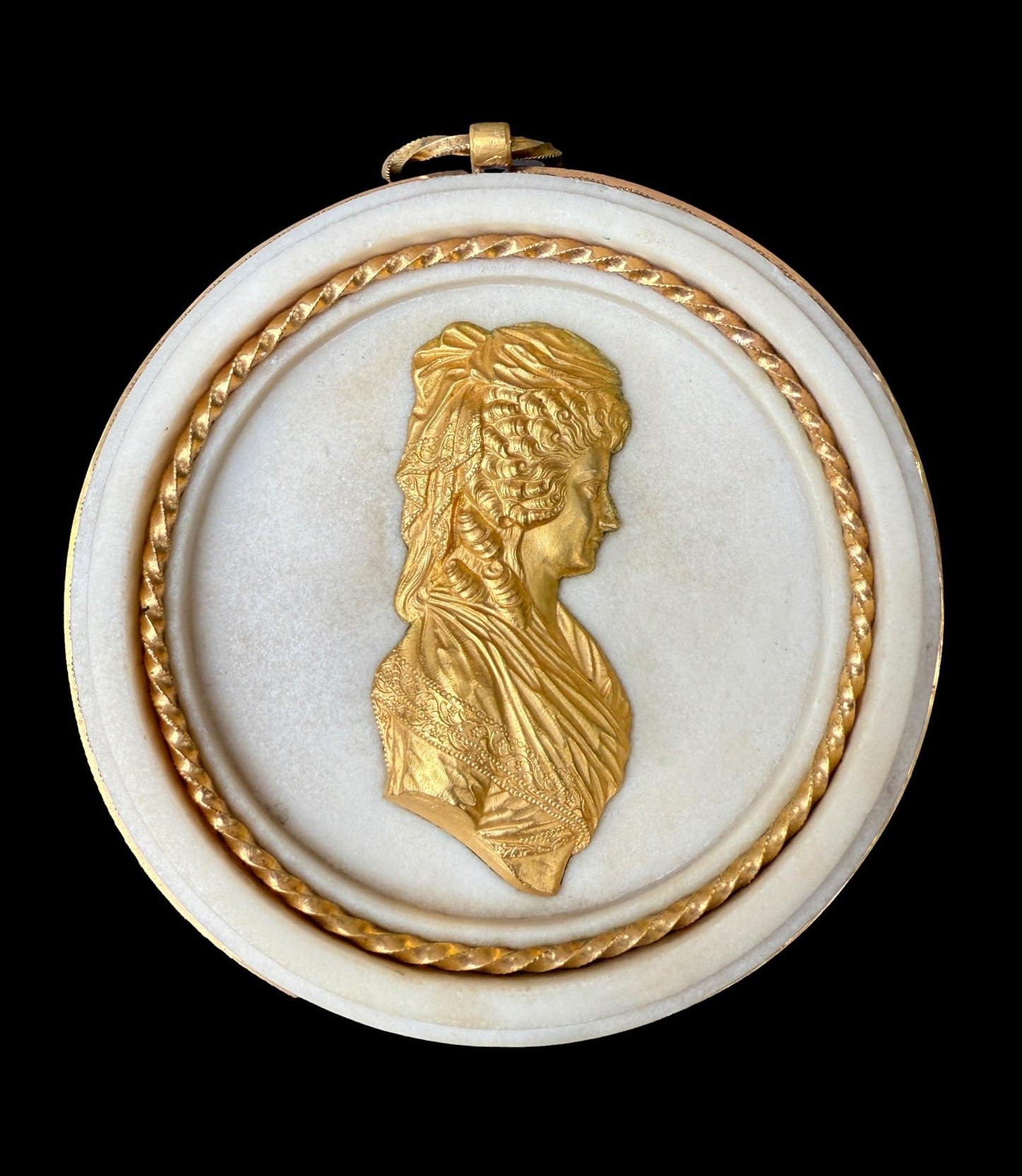 Rare Pair of Louis XVI Ormolu & Marble Medallions – Franz I & Maria Theresa, circa 1792