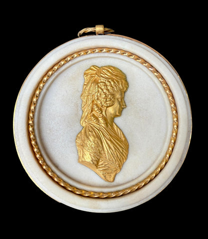 Rare Pair of Louis XVI Ormolu & Marble Medallions – Franz I & Maria Theresa, circa 1792