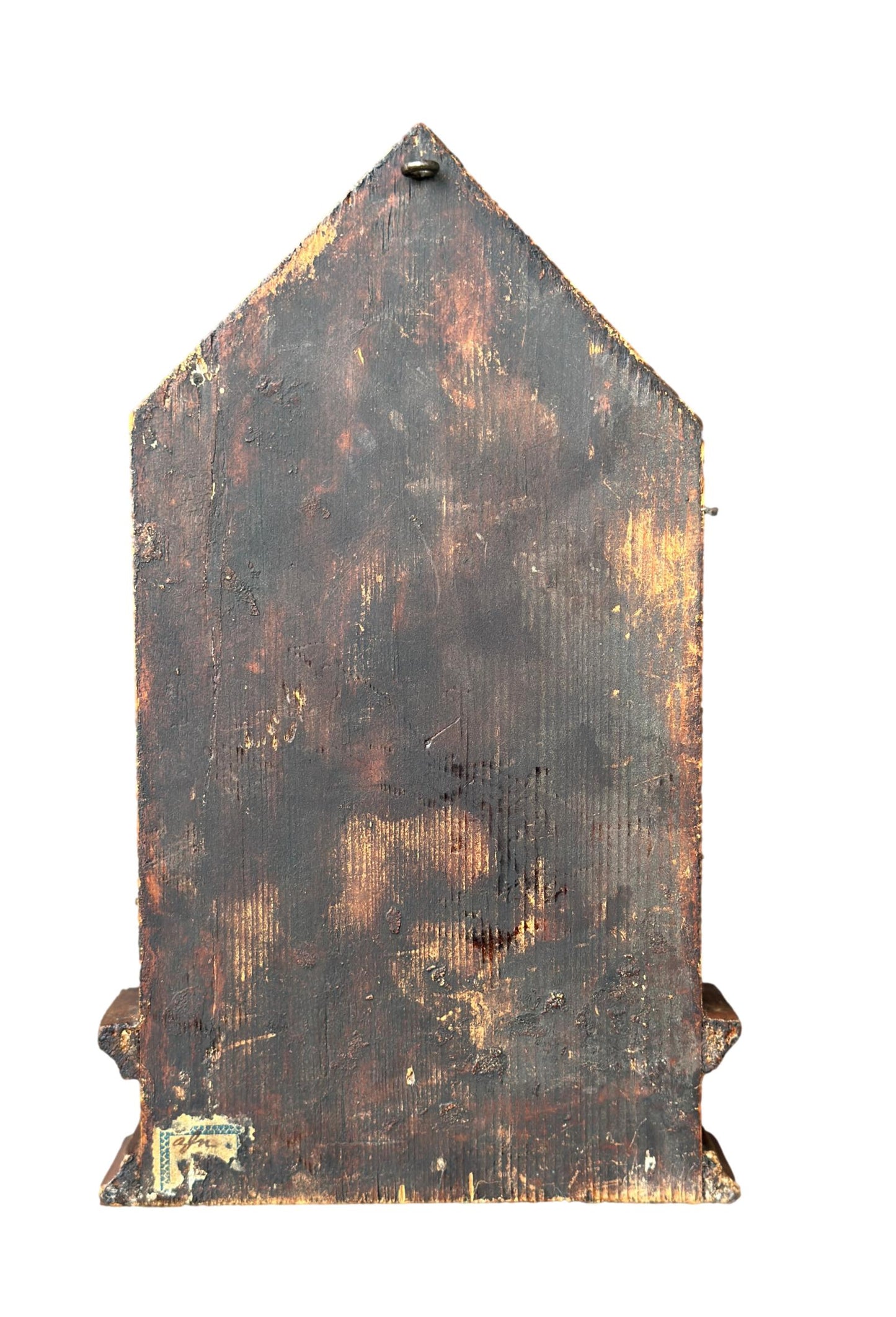 Antique Italian Religious Triptych, Virgin and Child, Gilded Wood – 1930s Florentine Sacred Art