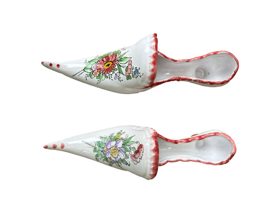 Faïencerie Art Angouleme LE RENOLEAU Pair Majolica Shoes