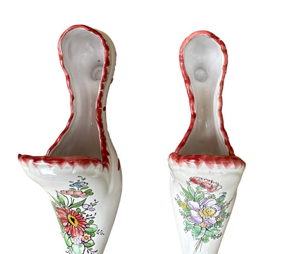 Faïencerie Art Angouleme LE RENOLEAU Pair Majolica Shoes