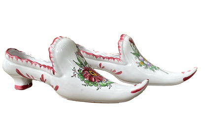 Faïencerie Art Angouleme LE RENOLEAU Pair Majolica Shoes