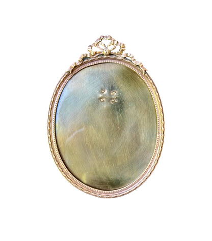 French antique photo frame in Louis XVI style made of brass and gilt bronze, early 1900s