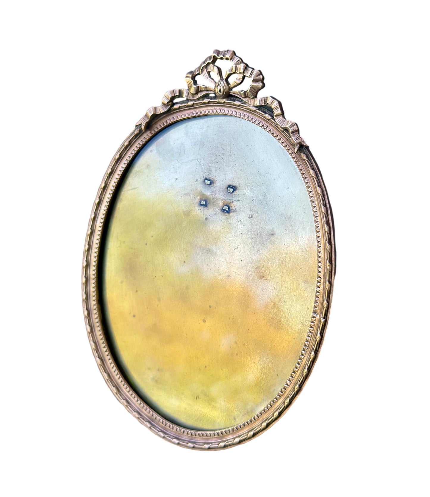 French antique photo frame in Louis XVI style made of brass and gilt bronze, early 1900s