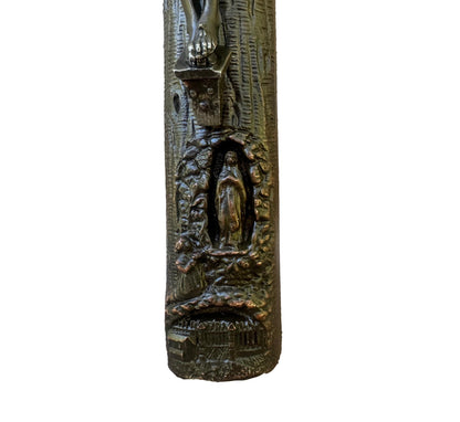 1930's Antique crucifix cross Lourdes