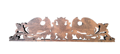 19th Century Carved Oak Pediment with Griffins – French Gothic Antique