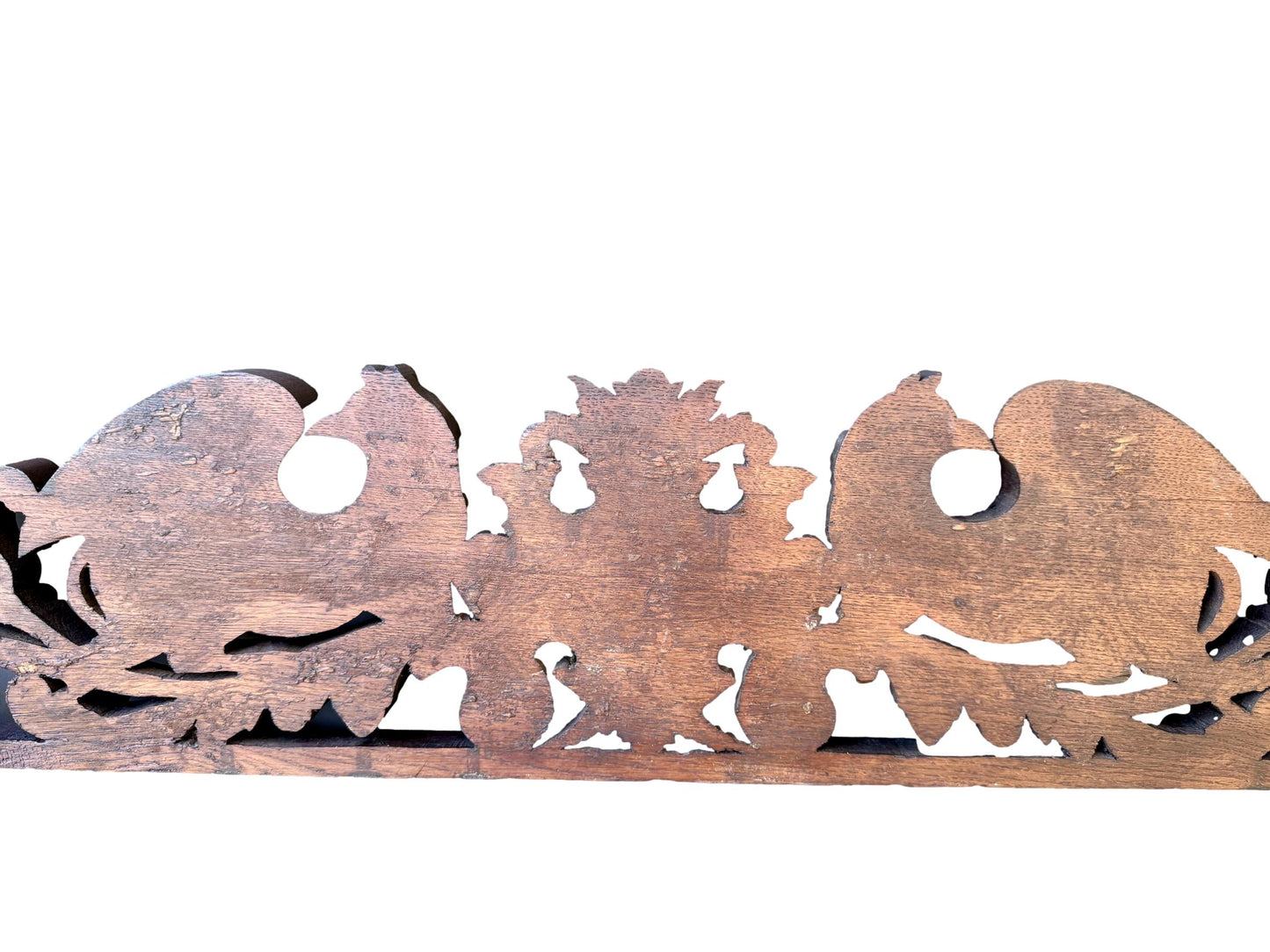 19th Century Carved Oak Pediment with Griffins – French Gothic Antique