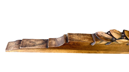 19th Century Carved Walnut Pediment – Louis XVI Laurel Wreath French Antique