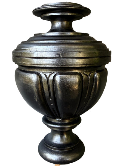 19th Century French Staircase Finial – Napoleon III Black Wood Bobèche