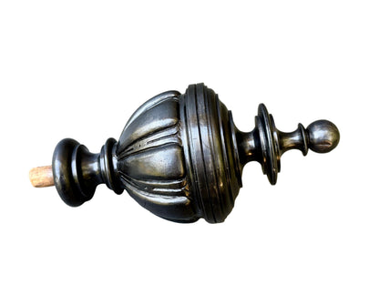 19th Century French Staircase Finial – Napoleon III Black Wood Bobèche
