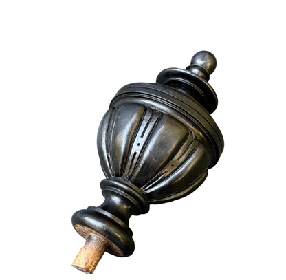 19th Century French Staircase Finial – Napoleon III Black Wood Bobèche