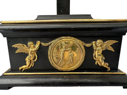 Antique Empire Crucifix 1810 | Gilt Bronze & Baptism Medallion