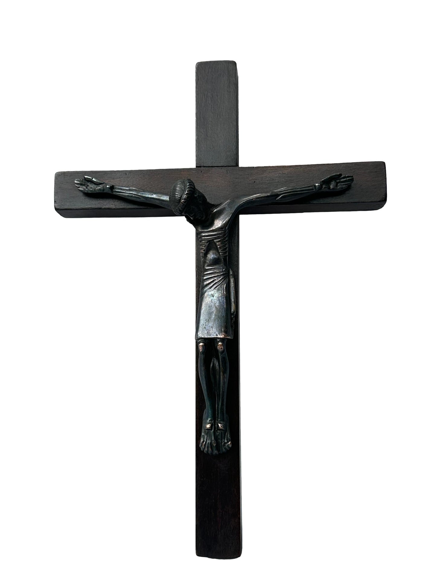 Jean Lambert-Rucki Bronze Crucifix | Art Deco Modernist Sculpture
