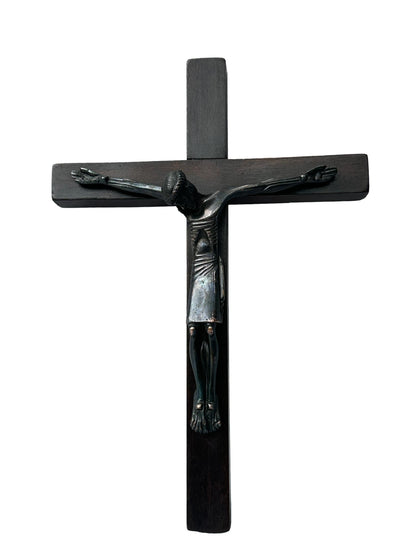 Jean Lambert-Rucki Bronze Crucifix | Art Deco Modernist Sculpture