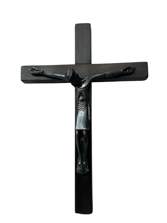 Jean Lambert-Rucki Bronze Crucifix | Art Deco Modernist Sculpture