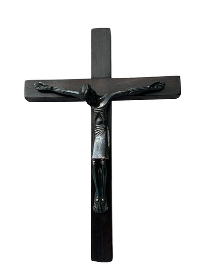 Jean Lambert-Rucki Bronze Crucifix | Art Deco Modernist Sculpture