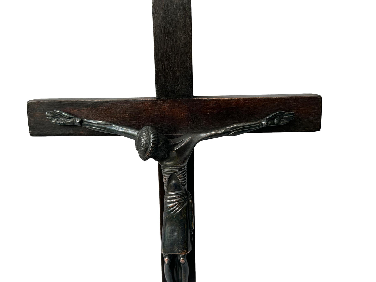 Jean Lambert-Rucki Bronze Crucifix | Art Deco Modernist Sculpture