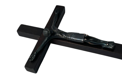 Jean Lambert-Rucki Bronze Crucifix | Art Deco Modernist Sculpture
