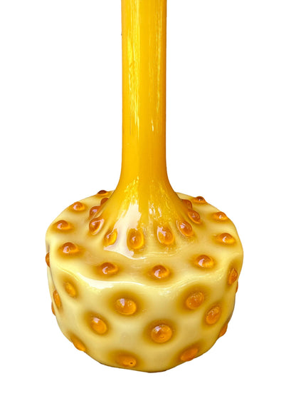 Empoli Italian Amber Cased Glass Seed Pod Bud Vase Lamp Base