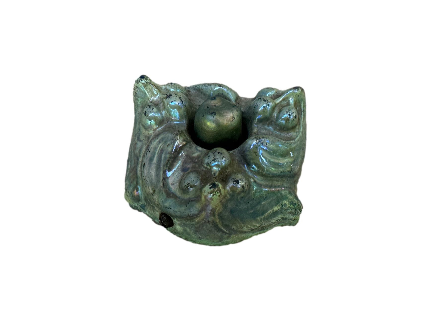 Antique Art Nouveau Table Bell | Glazed Stoneware | 1900