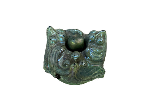 Antique Art Nouveau Table Bell | Glazed Stoneware | 1900