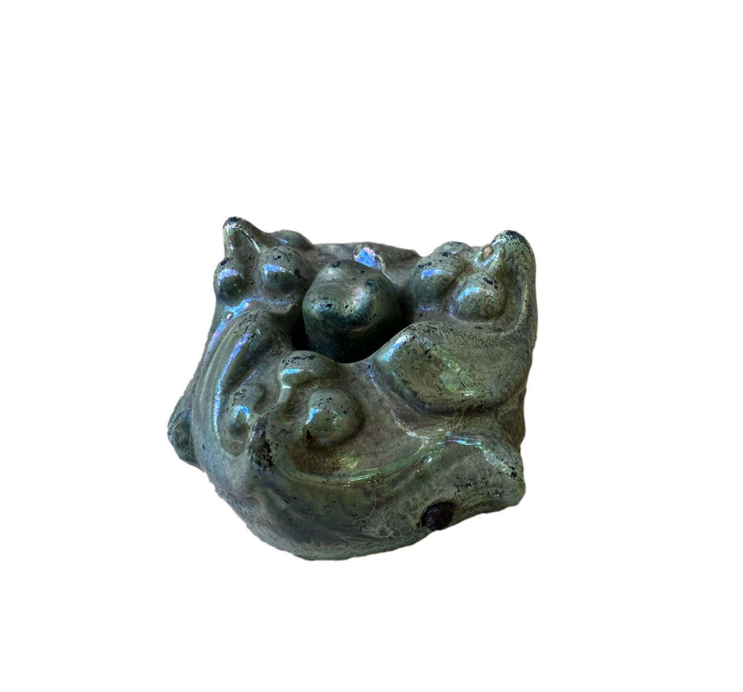 Antique Art Nouveau Table Bell | Glazed Stoneware | 1900