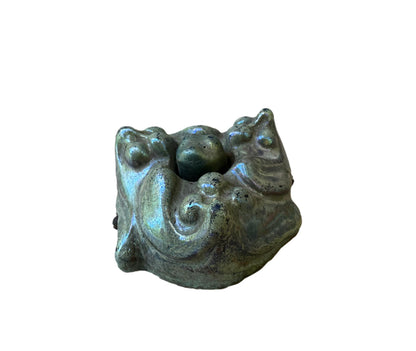 Antique Art Nouveau Table Bell | Glazed Stoneware | 1900