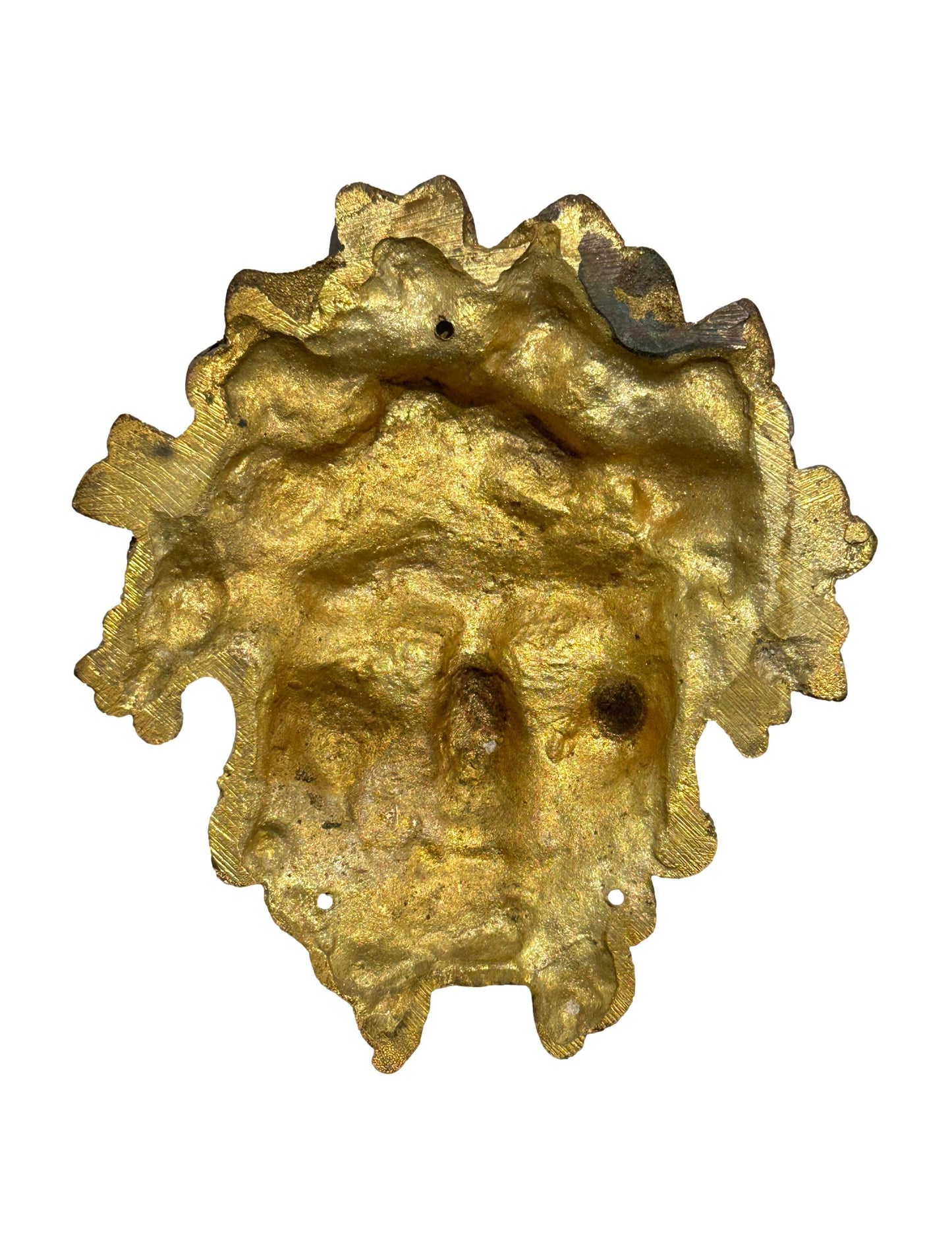 Antique 19th C. Gilt Bronze Bacchus Head | God of Wine Decor
