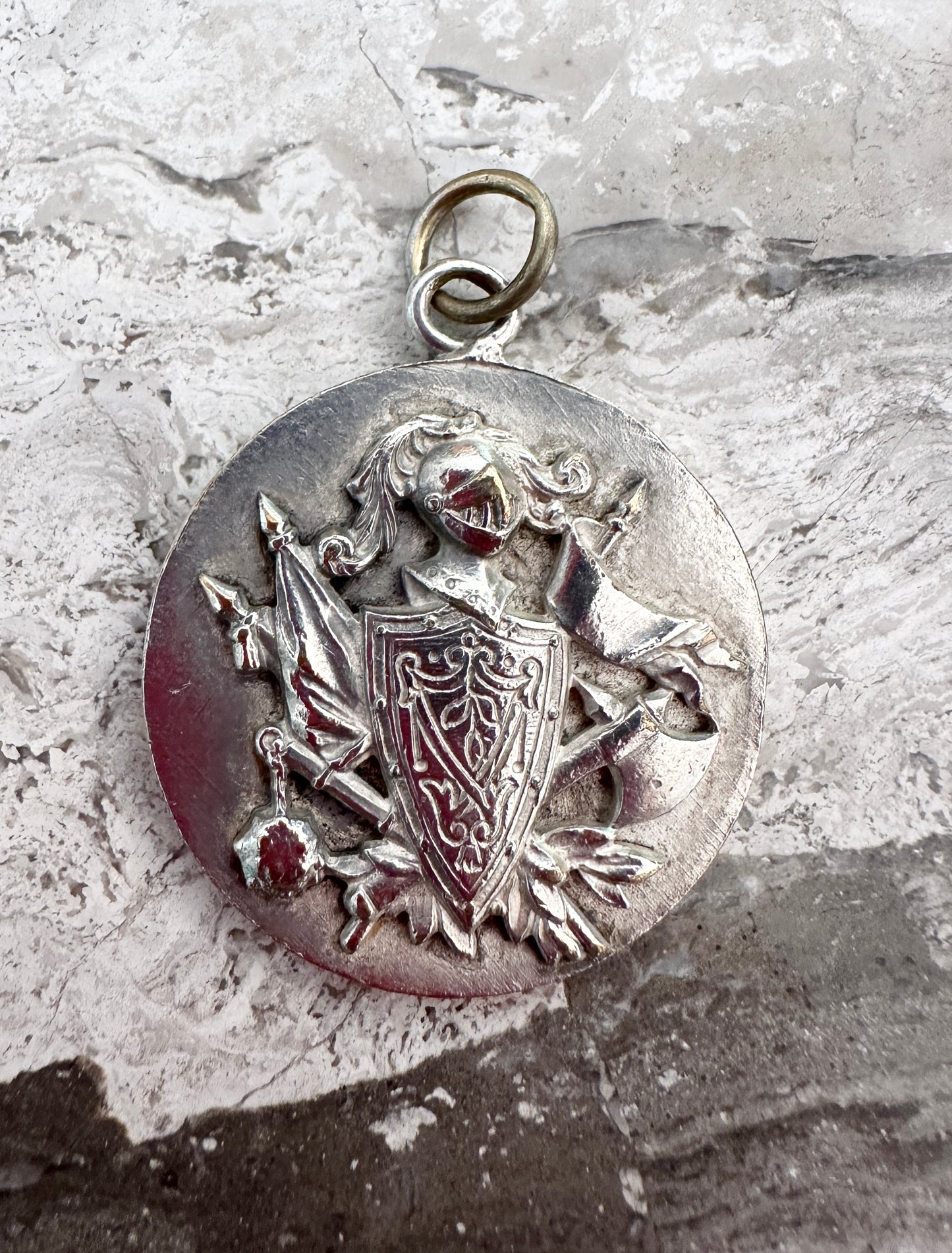 Silver-plated Saint Joan of Arc Pendant