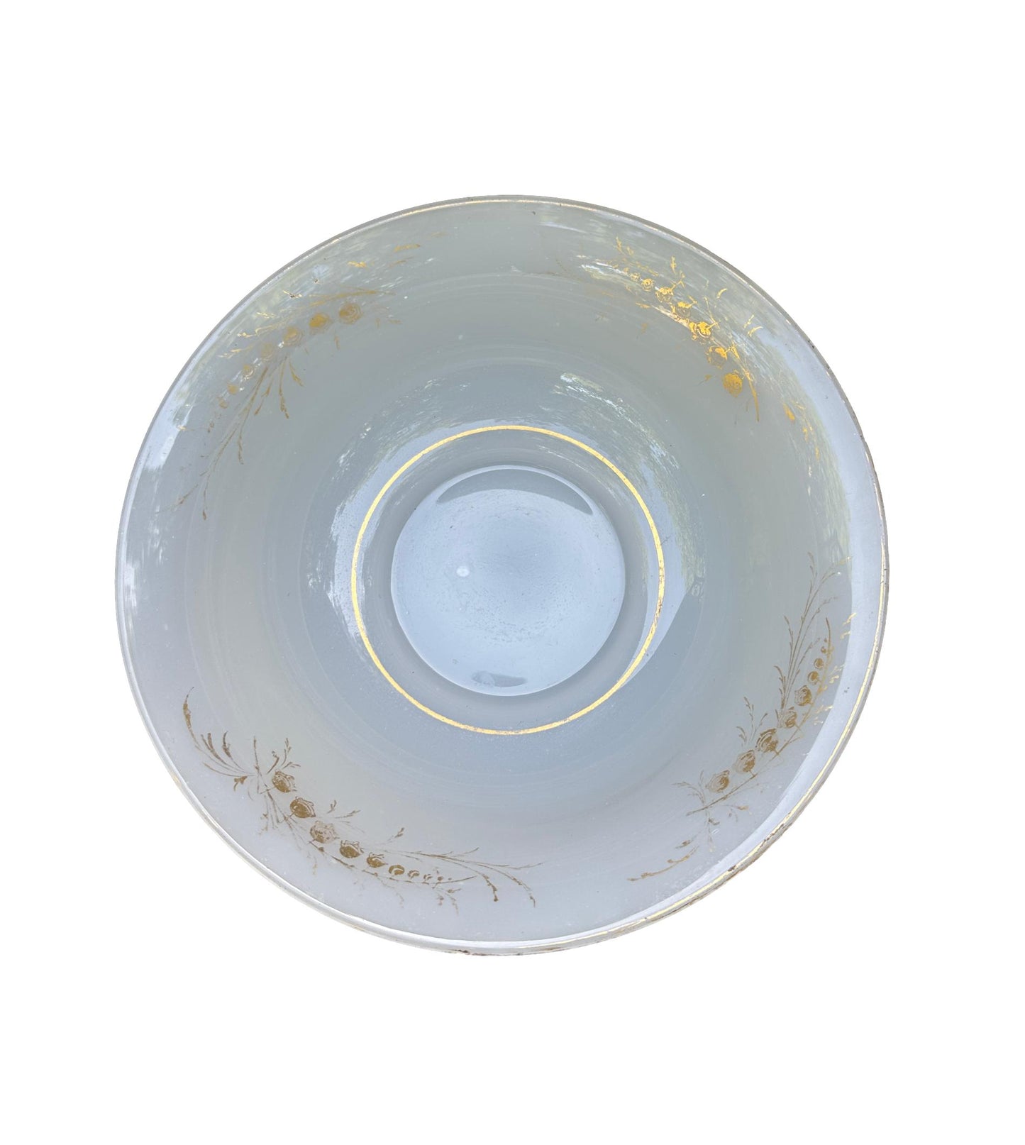 Antique Opaline & Gold Leaf Pitcher and Bowl Set – Napoleon III Period, c. 1880