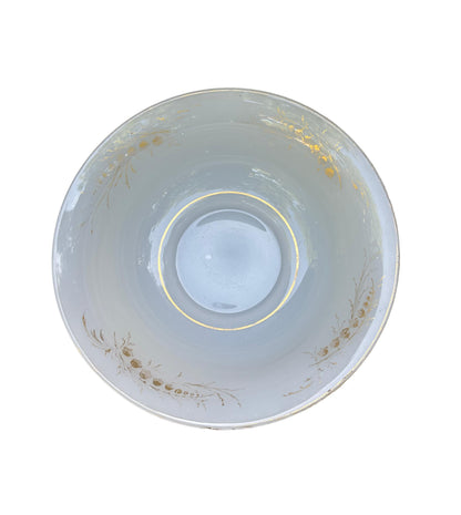 Antique Opaline & Gold Leaf Pitcher and Bowl Set – Napoleon III Period, c. 1880