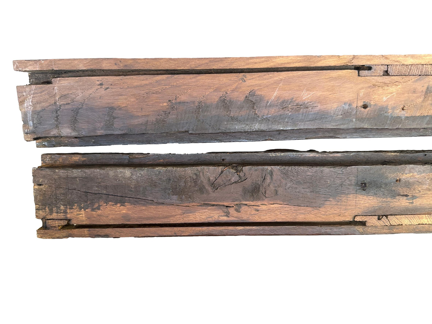 Pair of Antique Carved Oak Columns 17th 18th Century