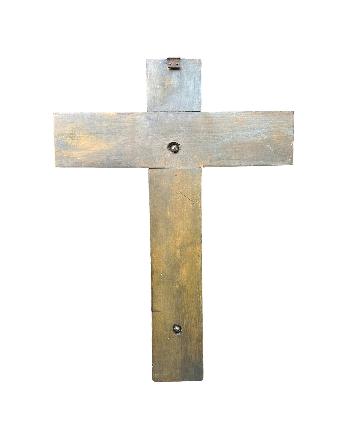 Antique Art Deco Bronze Cross Crucifix