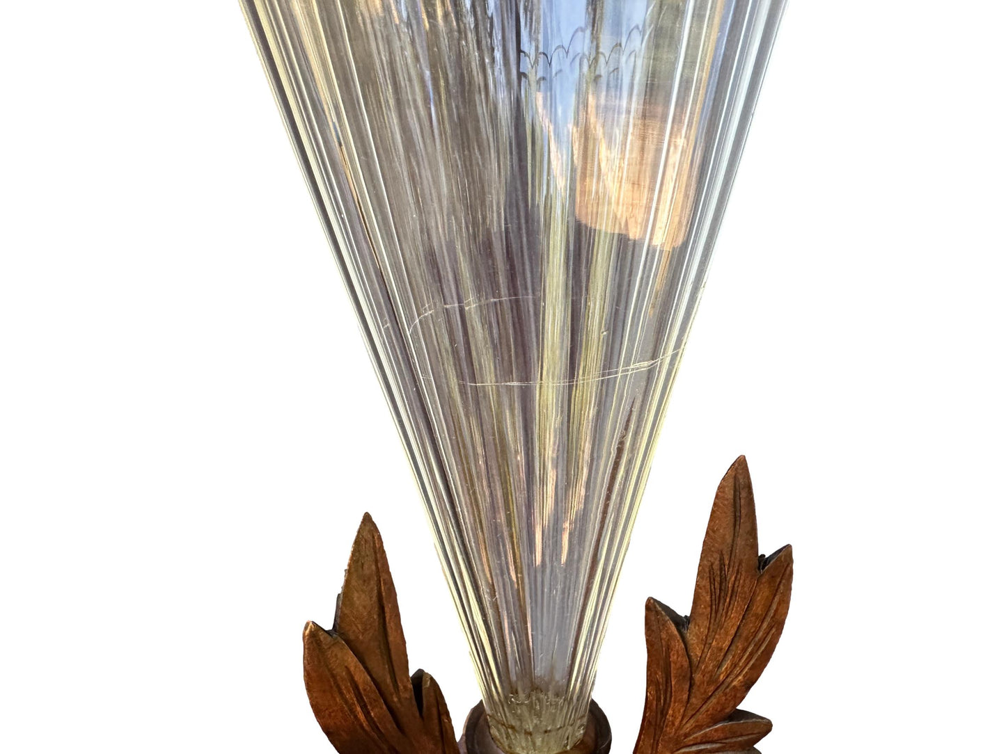 Antique Pair of black forest crystal vases 19th