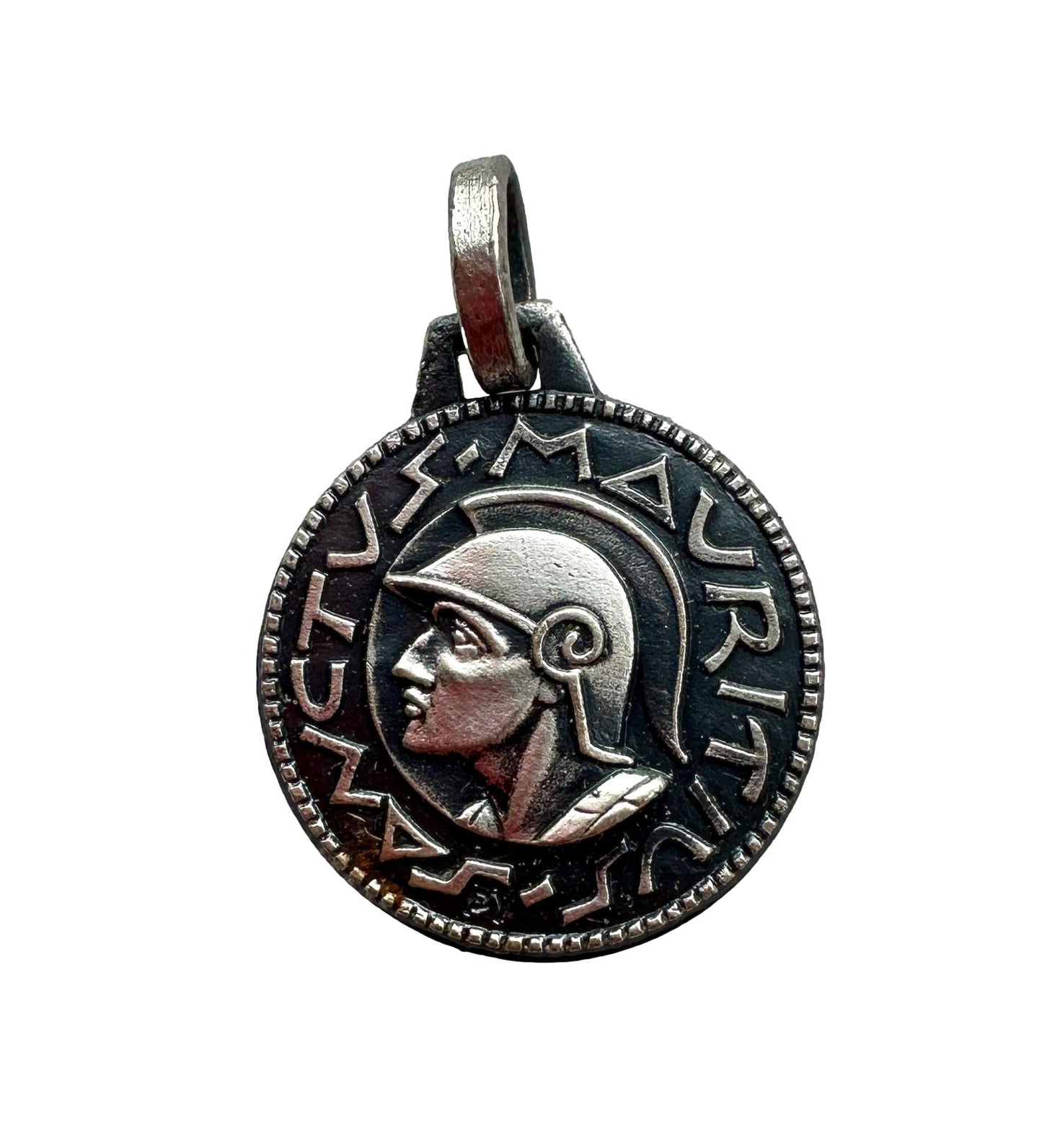 FERNAND PY Religious Saint Maurice Jesus Silver Metal Art Deco Medal