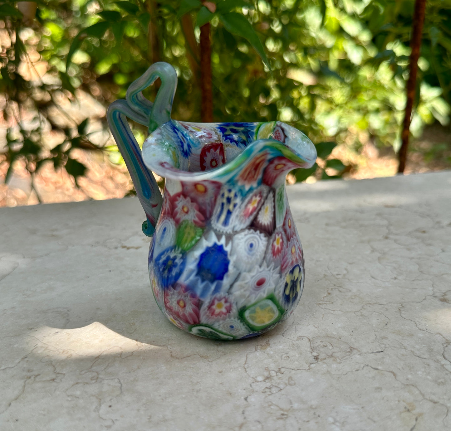 Vintage Murano Millefiori Mini Pitcher – 1960s Art Glass