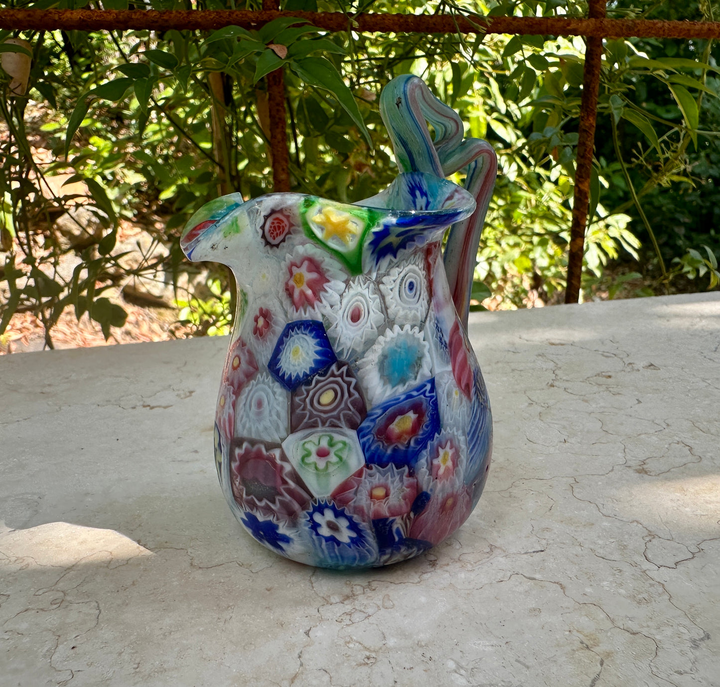 Vintage Murano Millefiori Mini Pitcher – 1960s Art Glass