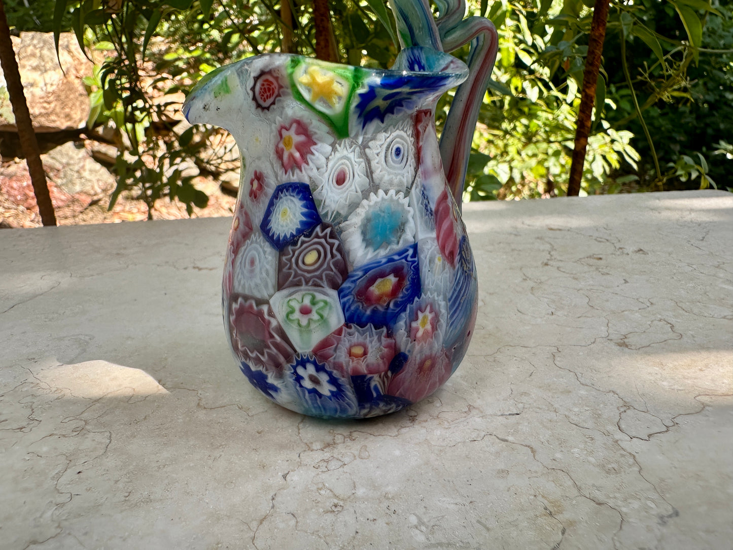 Vintage Murano Millefiori Mini Pitcher – 1960s Art Glass