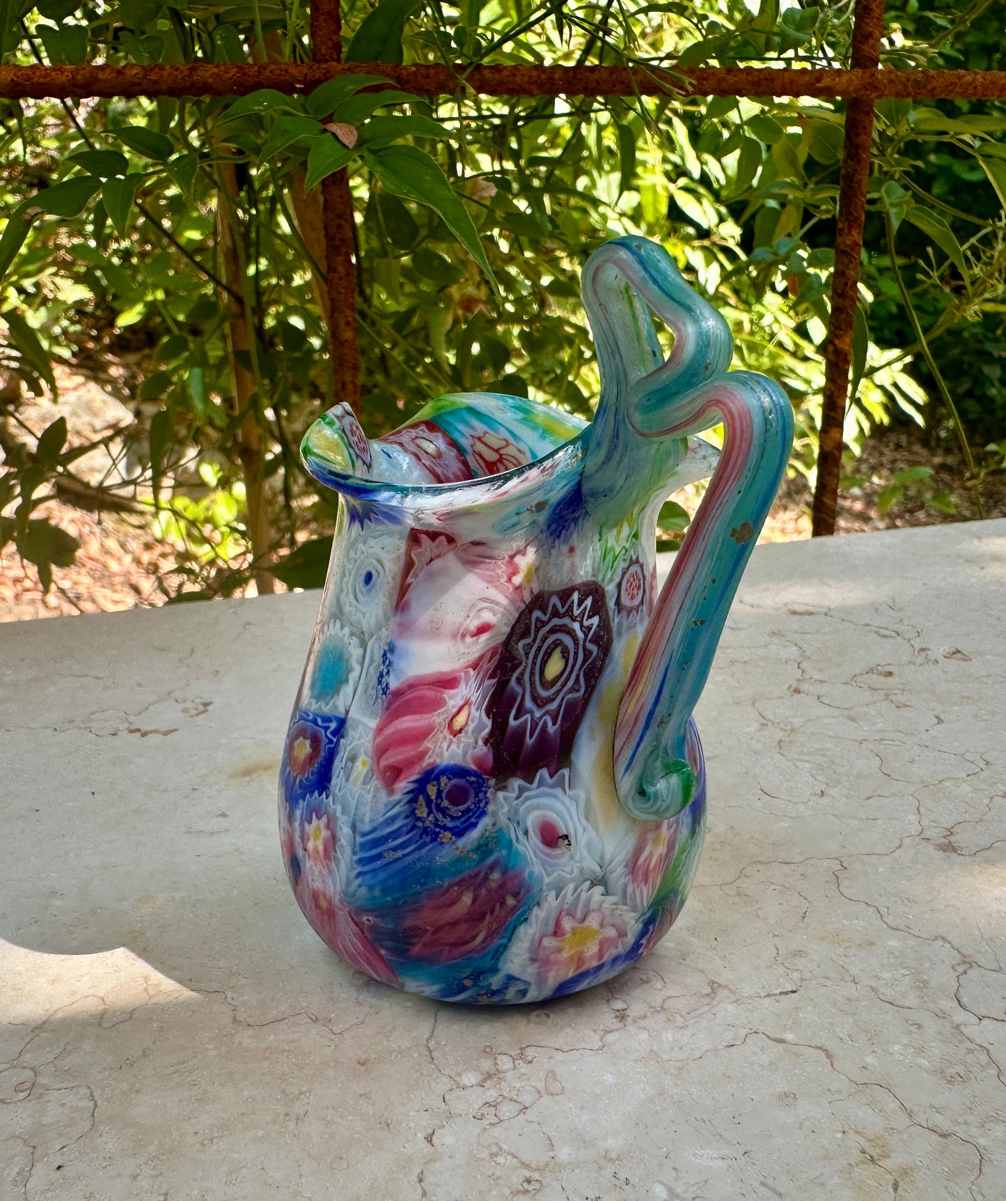 Vintage Murano Millefiori Mini Pitcher – 1960s Art Glass
