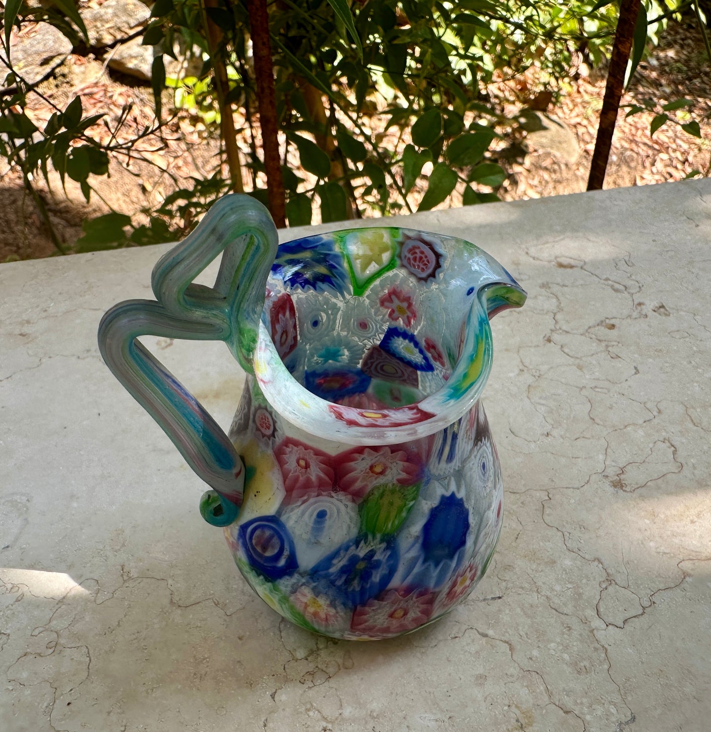 Vintage Murano Millefiori Mini Pitcher – 1960s Art Glass