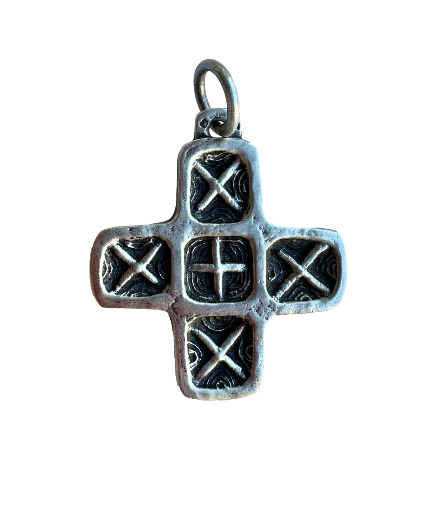 Antique French Religious Sterling Silver Celtic Cross