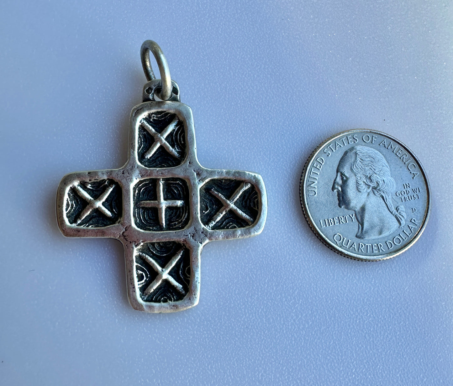 Antique French Religious Sterling Silver Celtic Cross