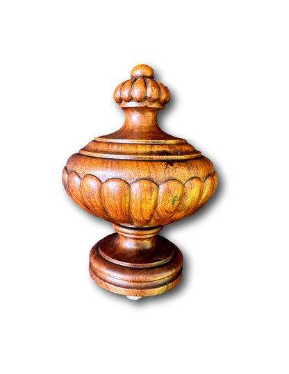 Architectural Walnut Wood Stairwell Finial